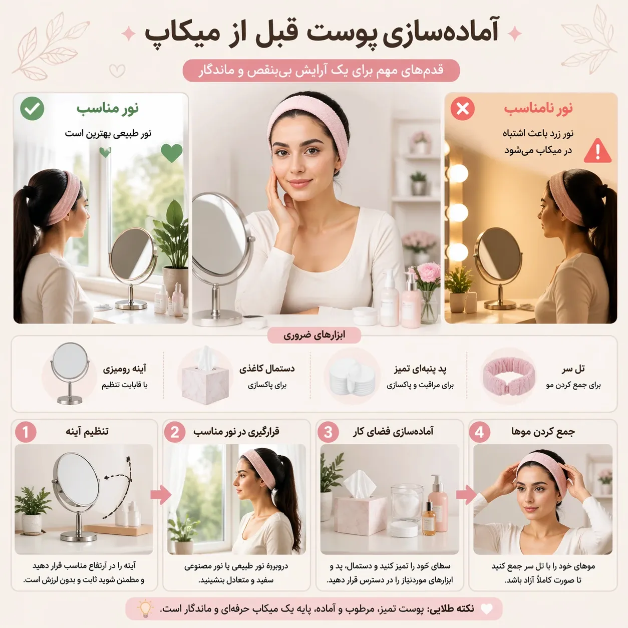 آماده سازی قبل از میکاپ