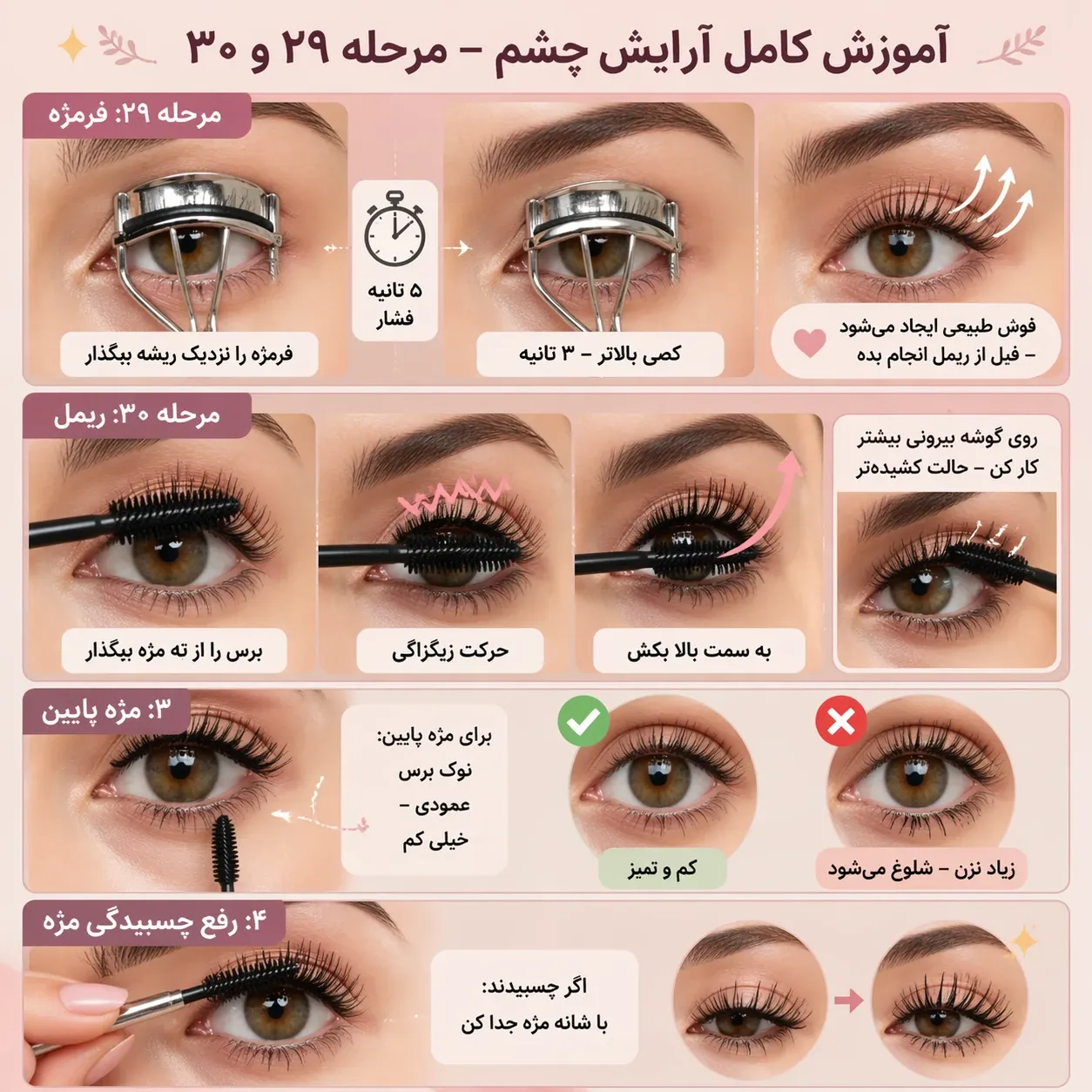 آموزش فرمژه و زدن ریمل