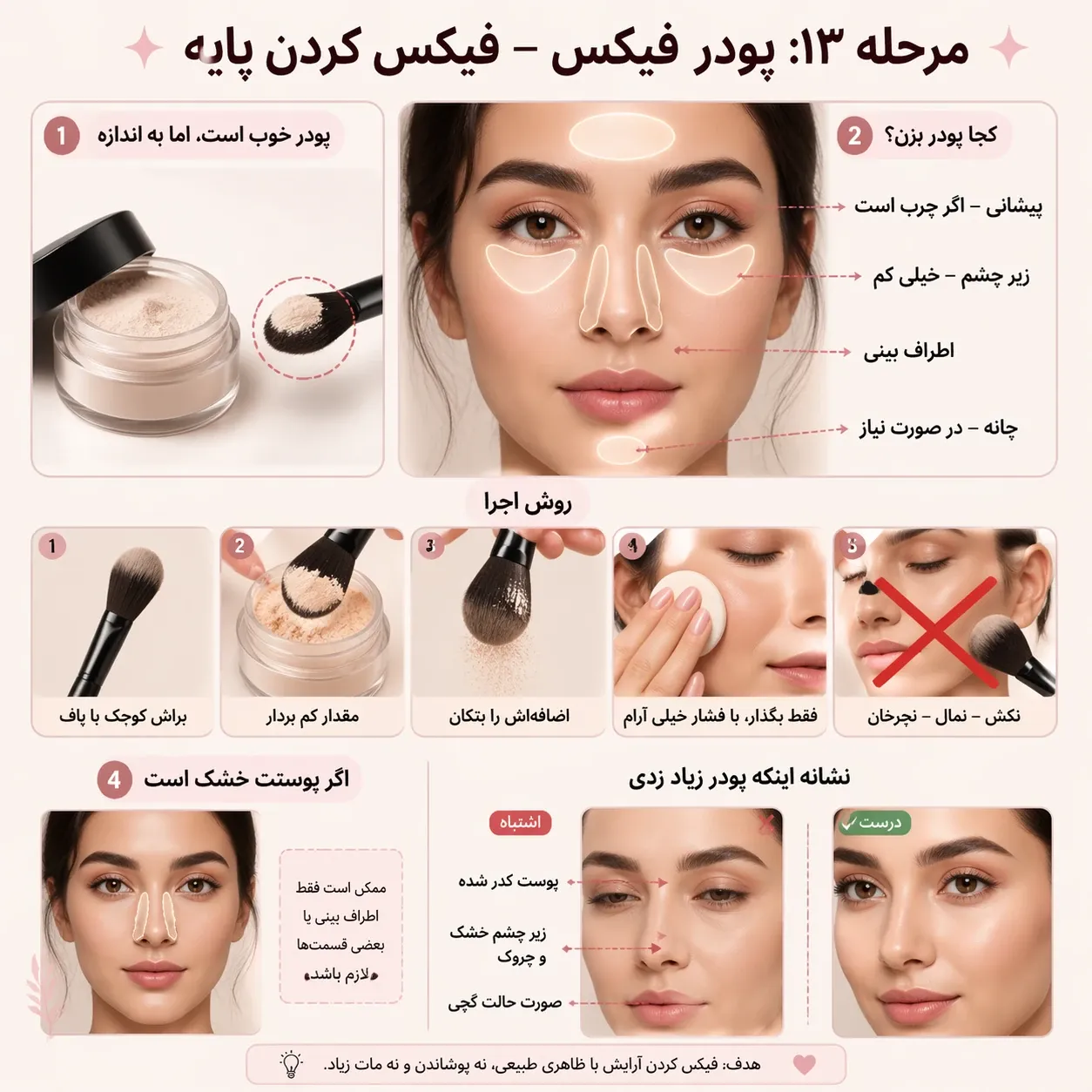 آموزش فیکس کردن پایه آرایش